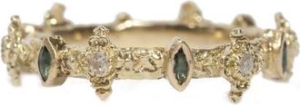 Armenta Sueno Diamond & Sapphire Stacking Ring in Gold/Sapphire/Diamond at Nordstrom, Size 6.5