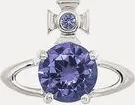 Vivienne Westwood Man. Reina Single Stud -Platinum-lavender-cz -Platinum-lavender-cz Men