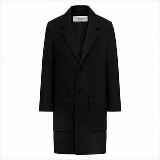 Ami Tailored Two-Button Wool Coat With Notched Lapel