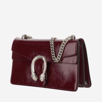 Gucci Womens Shoulder Bag Dionysus Red Patent Leather