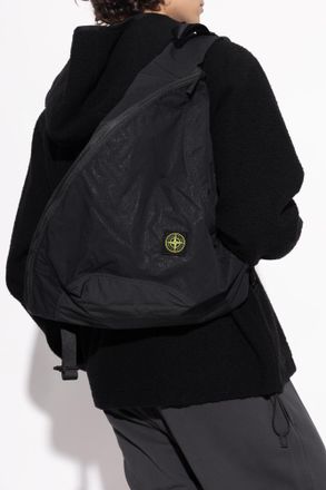 Stone Island Shoulder Backpack, Mens, Black