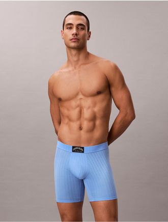 Calvin Klein Mens Heritage Classic Cotton Rib Boxer Brief - Bright Blue - XL
