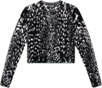 Tom Ford Cardigan girocollo in velluto jacquard Lynx - - Knitwear - Donna - Nero - M