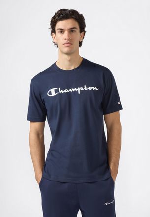 Champion T-Shirt CHAMPION, Herren, Gr. XXL (60/62), blau (nny, ns), Obermaterial: 100% Baumwolle, Shirts T-Shirt