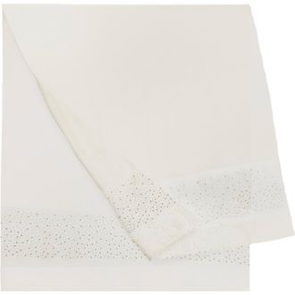 Saachi Crystal Embellished Silk & Wool Scarf in Ivory at Nordstrom Rack