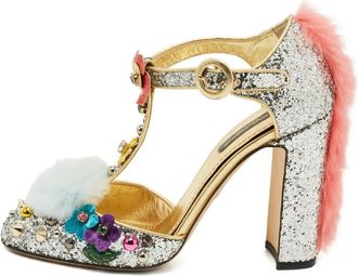 Dolce & Gabbana Pumps Vally con glitter - Argento
