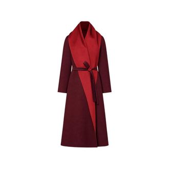 Max Mara Mxtululo Omkeerbare Foulardjas - Dames - Mantels - Rood - Maat: S Kasjmier