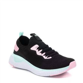 Xti Womens Lace-Up Sneakers In Black