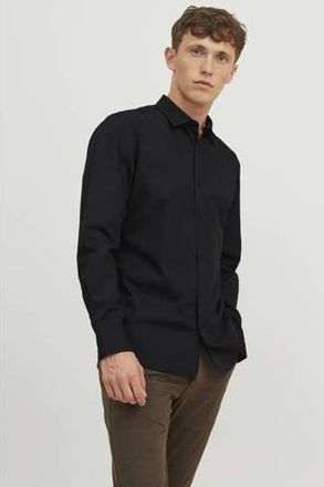 Jack & Jones ESSENTIALS zakelijk overhemd zwart