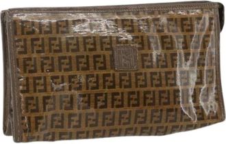 Fendi Pre-owned Clutches, female, Brown, Size: ONE SIZE Pre-owned Plastic Clutch
