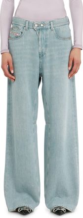 Diesel Relaxed Jeans Low Waist 1996 D-Sire, Light blue, Button fly