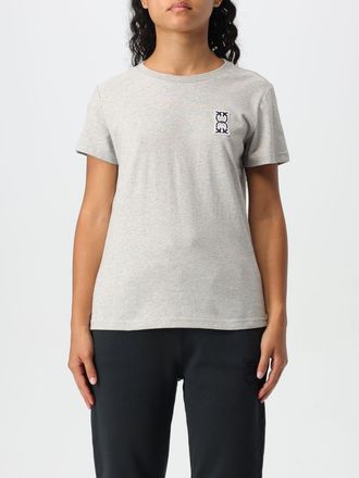 Tシャツ・カットソー PINKO Woman T-Shirt Grey 1 104606A2D0 I63 Short-sleeved T-shirt with embroidered logo PINKO → Shop Online