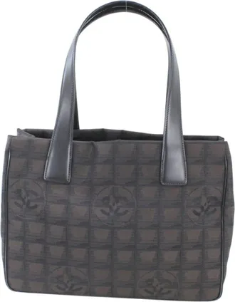 Chanel Brown Dark Brown New Travel Line Handbag Tote Bag (Pre-Owned)