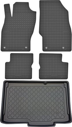 OEM Juego De Alfombrillas De Goma Para Coche Y Alfombrilla Para Maletero Para Opel Corsa D Hatchback (2006-11/2014)