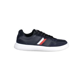 Tommy Hilfiger Schoenen, Heren, Blauw, 45 EU, Leer, Leren Sneaker
