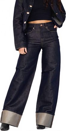 Blank NYC Cuffed Wide Leg Jeans In Clout Chaser