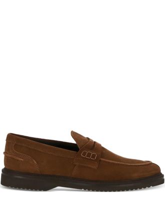 Ortigni leather brown loafers