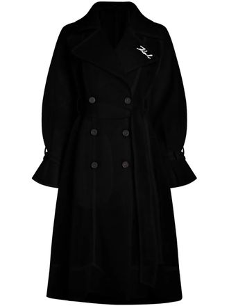 Karl Lagerfeld Trench in rete - Nero
