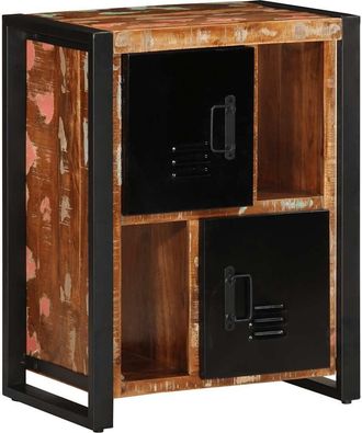 Berkfield Home Sideboard Multicolour 55x35x70 cm Solid Wood Reclaimed in Black | Size: 55 x 35 x 70 cm