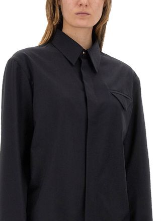 Bottega Veneta Wool Shirt - Blue