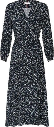 Tommy Hilfiger Bloemen Midi Wikkeljurk - Dames - Casual kleedjes - Veelkleurig - XS - Kleedjes