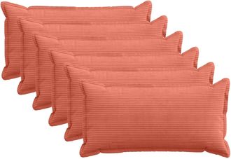 vidaXL Funda De Almohada 6 Uds. Houten Rojo Naranja 40 X 70 Cm Pana Vidaxl