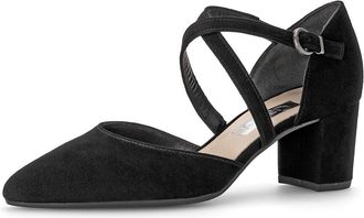 Gabor Giselle Womens Open Court Shoes 7 UK Black Suede