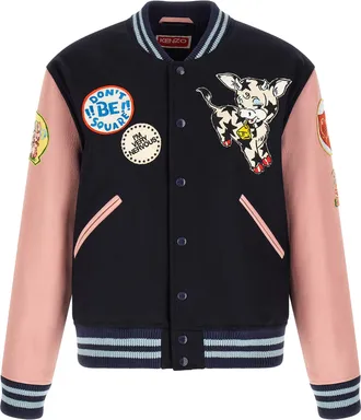 Kenzo Multicolor Wool Mens Bomber