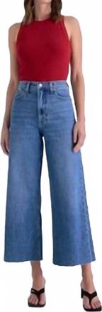 Pistola Denim Lana Crop High Rise Ultra Wide Leg Jeans In Cityscape