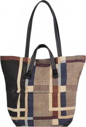 Epice Delhi Large Bag In F - Tan/maroon