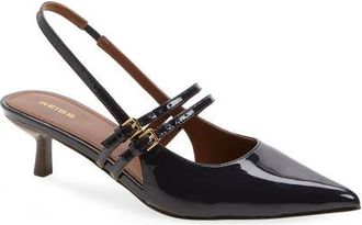 Reiss Isla Pointed Toe Slingback Sandal in Navy at Nordstrom, Size 37