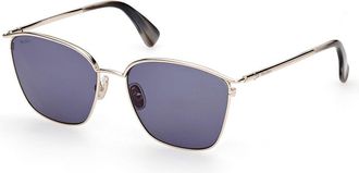 Max Mara MM0043 63V Womens Sunglasses Gold Size 55