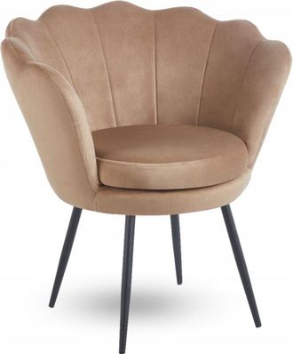 OEM Sill&oacute;n De Terciopelo Capuchino Con Forma De Concha Para Sala De Estar De Furnitex