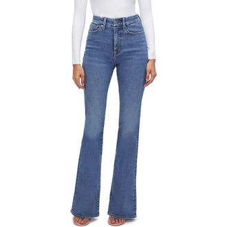Good American Always Fits Good Classic High Waist Bootcut Jeans in Indigo534 at Nordstrom, Size 6-12