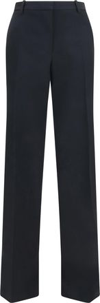 Tom Ford Wide-Leg Pleated Merino Wool Trousers - Black