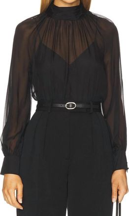Veronica Beard Alyssa Blouse In Black