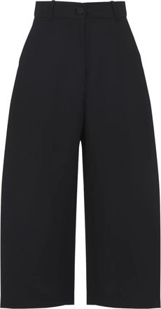 STUDIO NICHOLSON buttoned high-waisted trousers - women - Cotton - 10 - Black