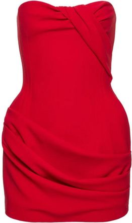 Magda Butrym Draped Mini Dress With Structured Corset-Donna