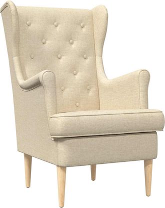 vidaXL Sill&oacute;n Crema Tela Vidaxl