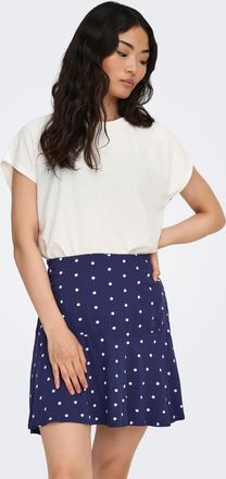 Only Kurzarmshirt ONLY ONLMOLLY S/S O-NECK DOBBY TOP JRS, Damen, Gr. XL, cloud dancer, Jersey, Obermaterial: 80% Polyester, 20% Viskose, unifarben, regular