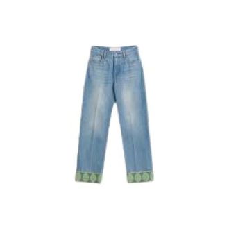 Valentino Dames, Jeans, Blauw, Maat: W28 Zijde