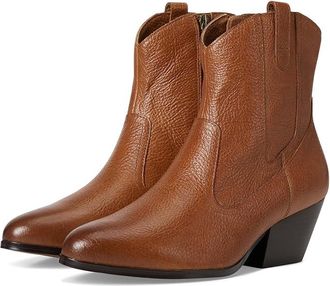 Johnston & Murphy Tristen Western Bootie Womens Boots Cognac : 6.5 M, Leather