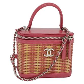 Chanel Pre-owned Fabric chanel-bags - Dames - Vintage Handtas - Beige - ONE Size - Leer - Vintage