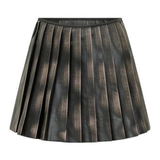 Diesel Short Skirts, female, Black, Size: 2XS Pleated Mini Skirt