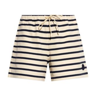 Moncler Casual Shorts, female, Beige, Size: XS Striped Shorts