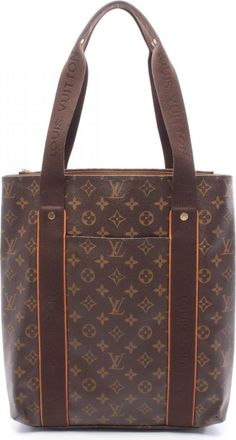 Louis Vuitton Brown Coated Canvas Leather Tote Bag (Pre-Owned)