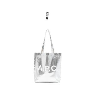 A.P.C. Tote Bags, female, Gray, Size: ONE SIZE Lou Tote