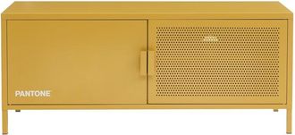Pantone mueble TV de metal amarillo mostaza l120cm