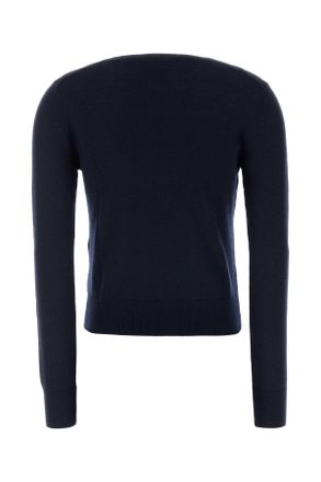 Polo Ralph Lauren Womens Midnight Blue Wool Sweater Hunternavy Exterior: Maglieria