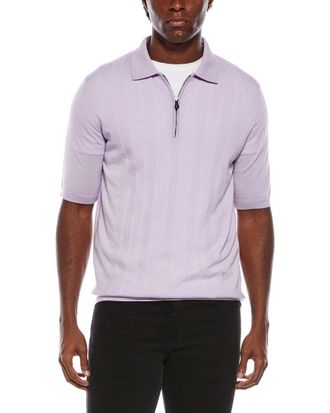 Isaia Wool, Silk, & Cashmere-Blend Polo Shirt